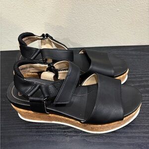 Dr schollos Black Platform Sandals